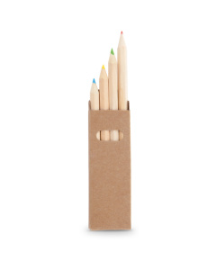 Boîte personnalisée avec 4 crayons de couleur