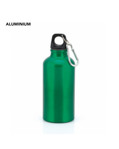 Gourde en aluminium de 400 ml avec mousqueton