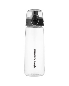 Gourde transparente publicitaire 700ml avec couvercle sport