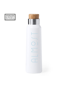 Bouteille élégante en acier inoxydable et bambou