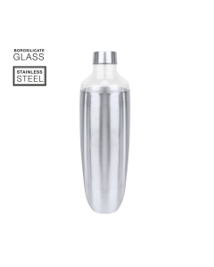 Gourde en verre borosilicate et acier