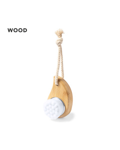 Brosse visage publicitaire en bambou