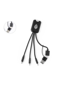Câbles de recharge 5-en-1 personnalisé avec logo lumineux