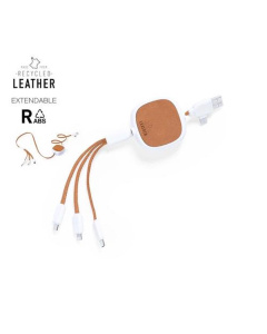 Câbles de recharge extensibles en cuir recyclé