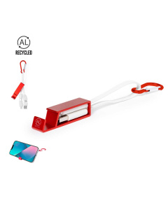 Câble de recharge multi-fonctions avec support pour smartphone et mousqueton