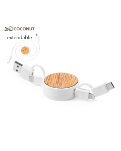 Câble 4-en-1 rétractable en coco personnalisé
