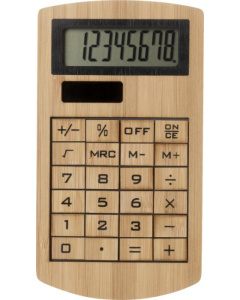 Calculatrice solaire en bambou 