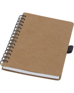 Cahier A6 à spirales en carton recyclé avec papier de pierre
