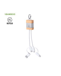 Câble de recharge en aluminium recyclé avec mousqueton