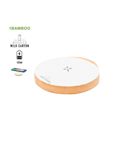Chargeur à induction rond en carton de lait recyclé