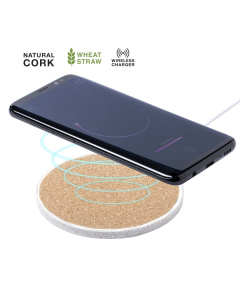 Chargeur publicitaire 10W Paille de Blé et liège