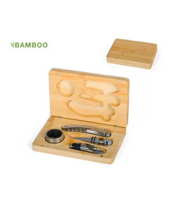 Coffret à vin rectangulaire en bambou