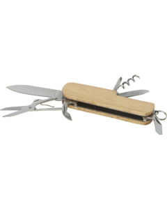 Couteau de poche en bois à 7 fonctions