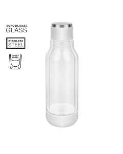 Gourde isotherme personnalisée en verre borosilicate