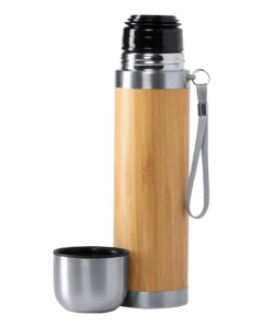 Gourde thermos en bambou publicitaire