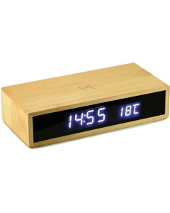Horologe chargeur en bambou