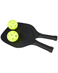 Jeu de raquettes dans un sac en filet