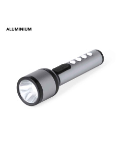 Lampe de poche en aluminium avec détails gris