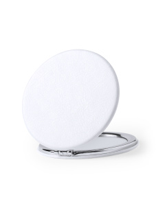 Miroir de poche en similicuir