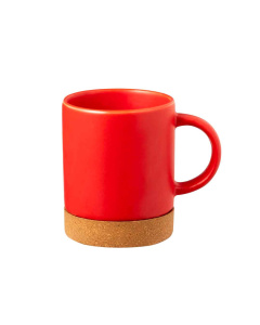 Mug en céramique coloré de 350 ml avec base en liège