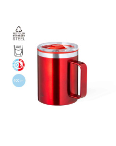 Mug thermique en acier Inox recyclé 400ml aux couleurs vives