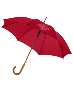 Parapluie 23" à ouverture automatique, poignée et mât en bois