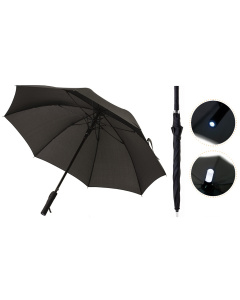 Parapluie 23” windproof avec torche