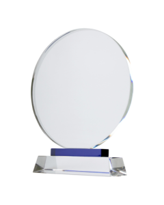 Plaque publicitaire en verre ronde