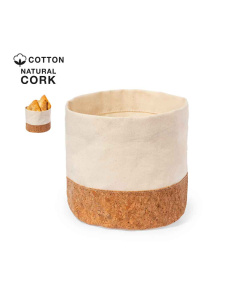 Corbeille à pain en coton doux et liège naturel