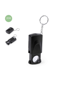 Porte-clé avec loupe de grossissement