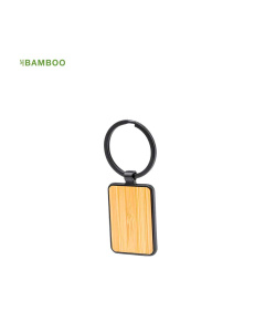 Porte-clés en métal en bambou