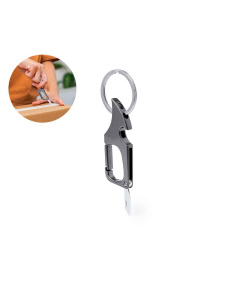 Porte-clés multifonctions avec décapsuleur et petit couteau intégrés