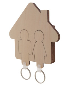 Porte-clés maison mural personnalisable