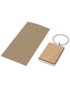 Porte-clés rectangulaire en bois de hêtre