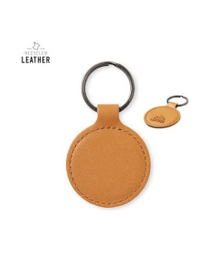 Porte-clés rond personnalisable en Cuir Recyclé