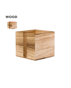 Porte-serviettes en forme de cube en bois