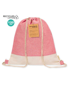 Sac à cordons bicolore en coton recyclé | 120gr