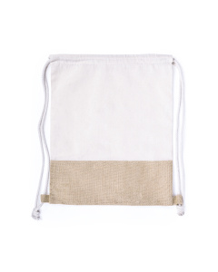 Sac à dos cordons en coton et détails en jute | 120g