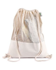 Sac à dos cordon personnalisé en maille de coton | 300gr
