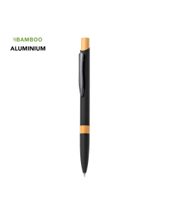 Stylos en aluminium et bambou avec finition mate et gommée