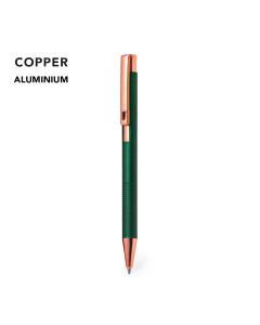 Stylo en aluminium mat avec détails en cuivre