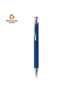 Stylo coloré en carton recyclé et détail en métal