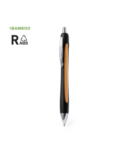 Élégant stylo à bille bouton-poussoir en RABS et bambou