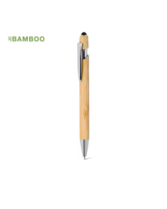 Stylo avec embout tactile en bambou personnalisable