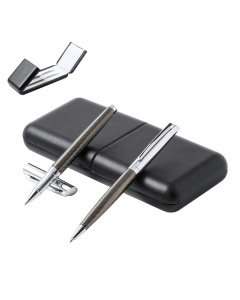 Coffret de stylo à bille et roller élégant