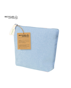 Trousse de toilette en coton recyclé - couleurs claires