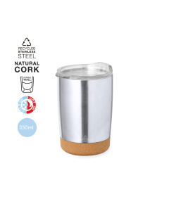 Verre thermique à double paroi en acier inoxydable recyclé et liège